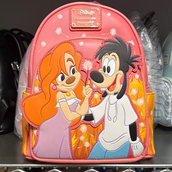 Loungefly Pink and Yellow Backpack - Picture 1 of 3